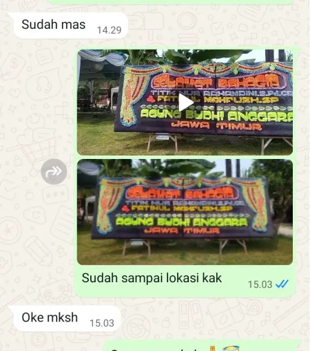 Pengiriman Papan Bunga Gesing Kandangan